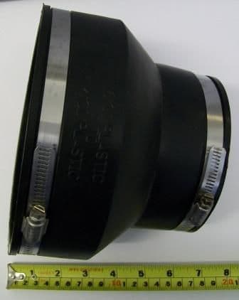 Rubber Drain Pipe Reducer 104-112mm to 111-133mm