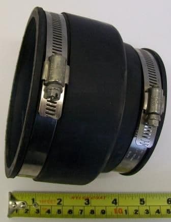 Rubber Soil Pipe Reducing Connector 80-95mm x 110mm-122mm