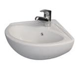 Sally Corner Basin 47cm White 1 Tap Hole - 05037120