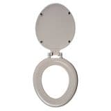 Saxon Grey Toilet Seat & Lid - Stainless Steel Hinges STGRLRING - 02000116