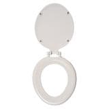 Saxon White Toilet Seat & Lid - Stainless Steel Hinges STWHLRING - 02012260