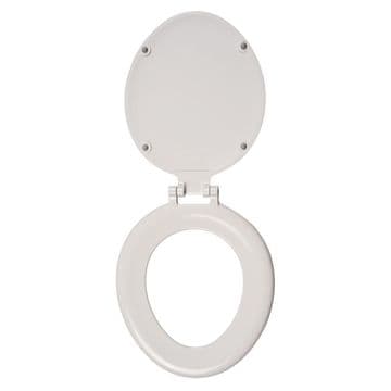 Saxon White Toilet Seat & Lid - Stainless Steel Hinges STWHLRING - 02012260