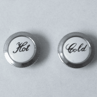 Screw In Chrome White Tap Top Hot and Cold Indicators - 58004074