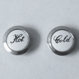 Screw In Chrome White Tap Top Hot and Cold Indicators - 58004074