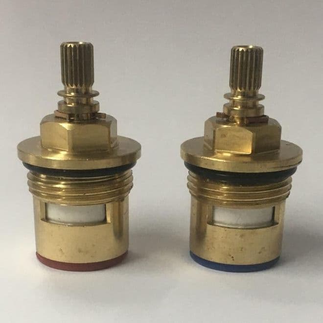 Short 20 Spline Ceramic Disc Bath Tap Cartridges 3/4 Pair - 62003082