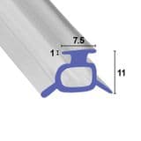 Shower Door / Screen Seal Bubble T with Fins - 50102976