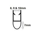Shower Screen Seal 7mm Bubble for 8-10mm Glass - 06001262