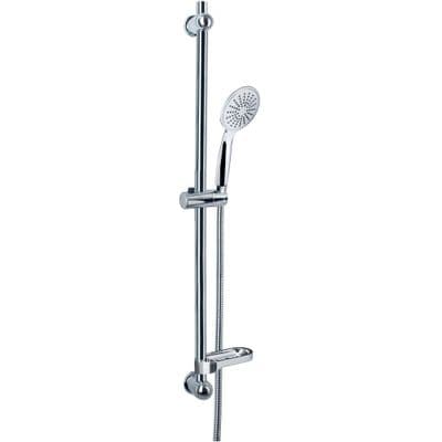 Silver Fully Adjustable Shower Riser Kit Chrome - 50000025