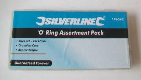Silverline 225 Piece Rubber O Ring Box - 54001461