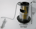 Slotted Chrome Basin Waste with Plastic Plug & Chain - 74000474