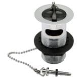 Slotted Chrome Basin Waste with Plastic Plug & Chain - 74000474
