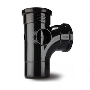 Soil Pipe 3 in / 82mm Single Branch Tee - Black - 43AST301