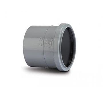Soil Pipe 3 inch / 82mm Single Socket Coupling - Grey - 46ASH043