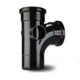 Soil Pipe 4 in / 110mm Single Branch Tee - Black - 43BST401