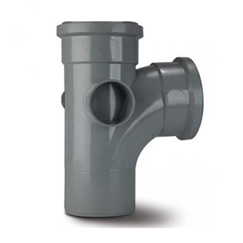 Soil Pipe 4 in / 110mm Single Branch Tee - Grey - 46BST401