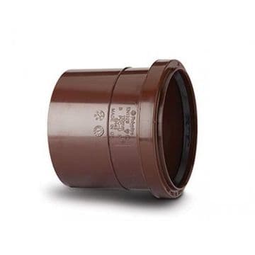 Soil Pipe 4 inch / 110mm Single Socket Coupling - Brown - 44BSH043