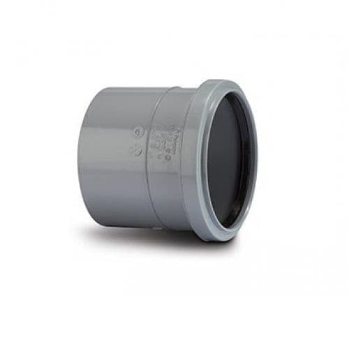 Soil Pipe 4 inch / 110mm Single Socket Coupling - Grey - 46BSH043