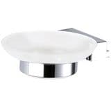 SQ Chrome Designer Glass Soap Dish - 01000074