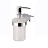 SQ Chrome / White Soap Dispenser - 01000072