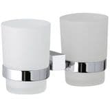 SQ Double Glass Toothbrush / Paste Holder - 01000073