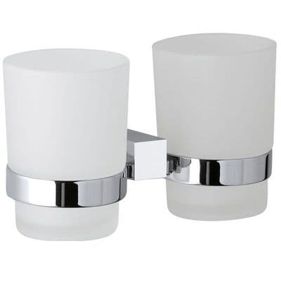 SQ Double Glass Toothbrush / Paste Holder - 01000073