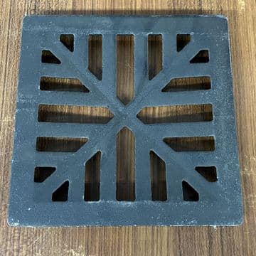 Square Coated Iron Dished Gully Grid 7 inch - 178mm - 62000070