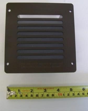 Stadium Square Brown Steet Fuel Effect Gas Fire Vent - 70001330