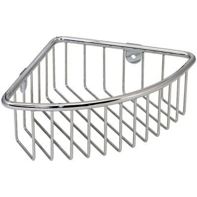 Stainless Single Corner Bathroom / Shower Wire Basket - 50103334