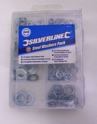 Stainless Steel Flat Washers Pack 210 Piece - 72002522