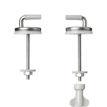 Stainless Steel L Shaped Bottom Fix Toilet Seat Hinges - 03065775