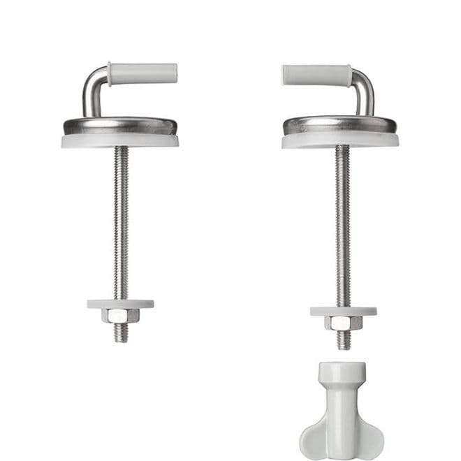 Stainless Steel L Shaped Bottom Fix Toilet Seat Hinges - 03065775
