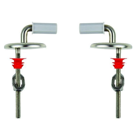 Stainless Steel Top Fix L Shape Toilet Seat Hinges 03065753