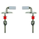 Stainless Steel Top Fix L Shape Toilet Seat Hinges - 03065753
