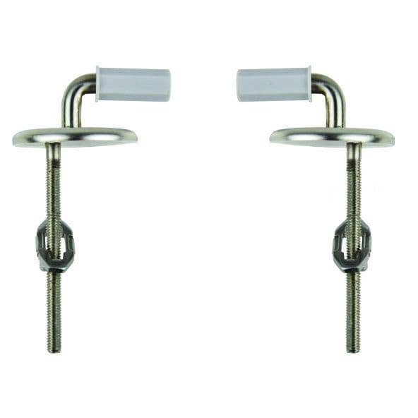 Stainless Steel Top Fix L Shape Toilet Seat Hinges 03065755 Plumbers