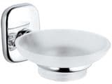 Suite Chrome / White Soap Dish Holder - 01000015