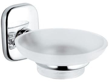 Suite Chrome / White Soap Dish Holder - 01000015