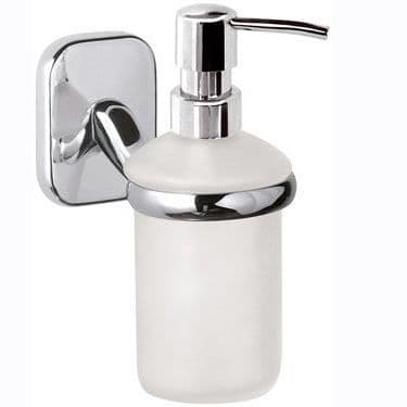 Suite Wall Mounted Chrome / White Soap Dispenser - 01000013