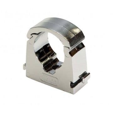 Talon Chrome Plastic 15mm Hinged Pipe Clip - Pack of 5 - 30000205