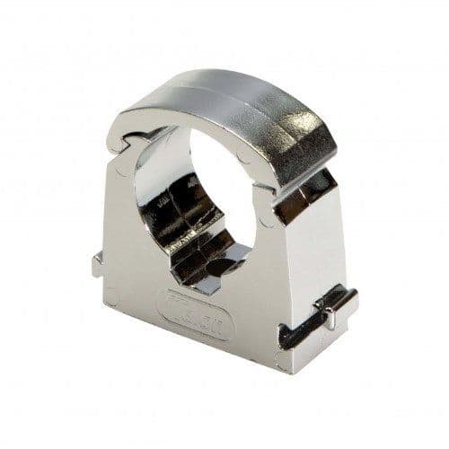 Talon Chrome Plastic 15mm Hinged Pipe Clip - Pack of 5 - 30000205