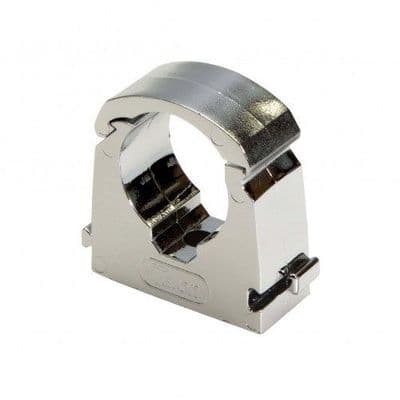 Talon Chrome Plastic 22mm Hinged Pipe Clip - Pack of 3 - 30000206