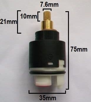 Tap / Shower Temperature Flow Control Cartridge 35mm Open - 62000010