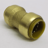 Tectite Brass 22mm Push Fit Straight Pipe Coupling - 27012200