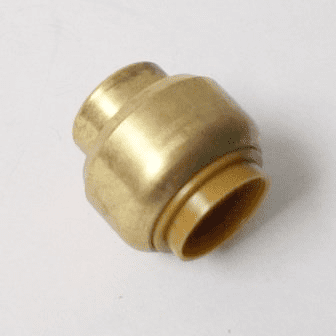 Tectite Brass Push Fit 15mm Pipe Stop End Cap - 27611500