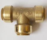 Tectite Brass Push Fit 22mm Equal Tee Fitting - 27242200
