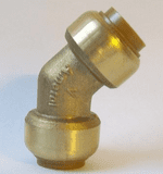 Tectite Brass Push Fit 45 Degree Obtuse Elbow 15mm - 27211500