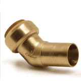 Tectite Brass Push Fit 45 Degree Spigot Elbow 15mm - 27211501