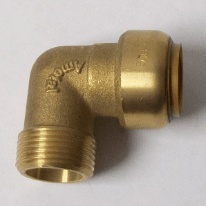 Tectite Brass Push Fit Elbow 22mm to 3/4 inch Male - 27132200