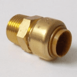 Tectite Brass Push Fit Straight 15mm to 1/2 inch Male - 27031500