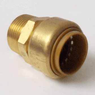 Tectite Brass Push Fit Straight 22mm to 3/4 inch Male - 27032200