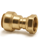 Tectite Brass Push Fit Straight Tap Connector 15mm x 1/2 inch - 27621500